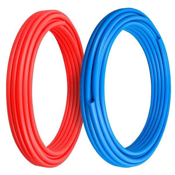 Red and blue PEX tubing
