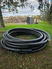 A coil of Rhinoflex line