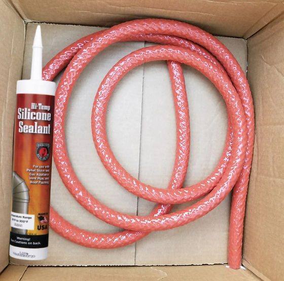 Silicone door gasket kit with high-temp silicone